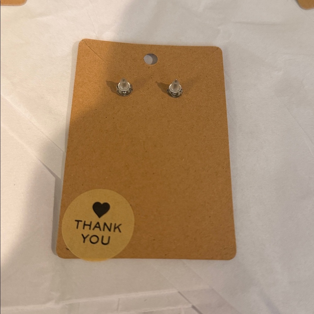 🧸5 for $15🧸Lego recycled gray earrings - Picture 2 of 2